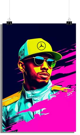 25 Artstreet Lewis Hamilton Formel 1 Poster | Kunstdruck | 180 g mattes Papier | Wanddeko für Wohnzimmer und Jugendzimmer | 60 x 90 cm