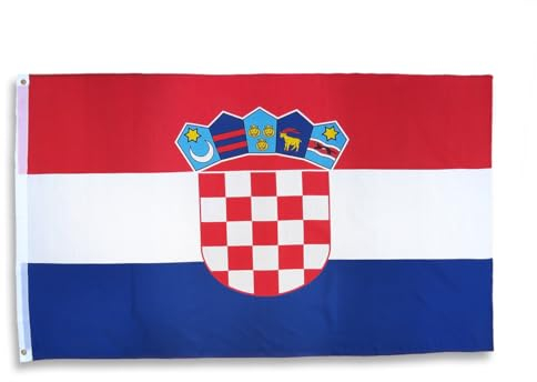 Sonia Originelli premium Fahne für jede Gelegenheit - hissfertig & wetterfest -Größe: ca. 90 x 150 cm, Farbe: Kroatien, Croatia