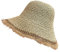 Chapeaux de paille chinois pour femme Panamas Protection UV Pare-soleil Chapeau de plage pour femme Visière pliable Chapeau de soleil d'été pour femme, beige, taille unique