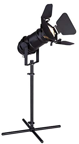 Tischlampeverstellbar Nachttischlampe Schlafzimmer Leselampe schwarz Tisch, Metall, 1x GU10 Fassung, LxBxH 27,5x24x48,5 cm
