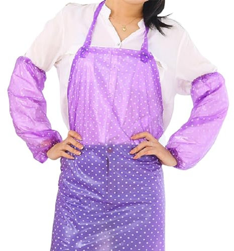 Baking Apron - Transparent PVC Waterproof Apron | Anti-Oil Waterproof Dots Adult Cooking Aprons | Dishes Washing Kitchen Cooking Clear Apron | Waterproof Aprons For Dishwashing, Hotel Restaurant Chef