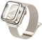 Raradev Armband mit Hülle Kompatibel mit Apple Watch 44mm, Magnetisch Metall Armband und Schutzhülle mit Hartglas für Apple Watch SE 6 5 4