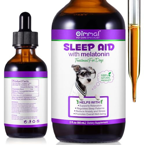 Melatonin for Dogs & Cats, Dog Melatonin, Promote Relaxation & Deep Sleep for Cat & Dog, Helps with Noise, Fireworks, Separation Anxiety & Travel & Stress Anxiety