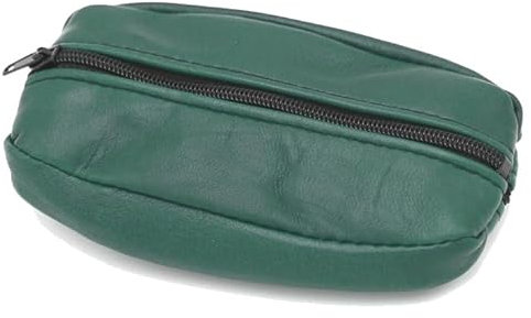 Van Der Rich ® - Porte Monnaie Zip de Deux côtés avec Porte-clés Cuir Agneau - Femme - Homme (Vert 3)