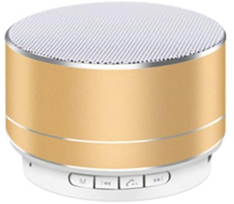 Reinscer A10 Mini Altavoz Bluetooth Portátil Cañón Exterior Subwoofer Caja de Sonido Soporte Tarjeta TF Dorado