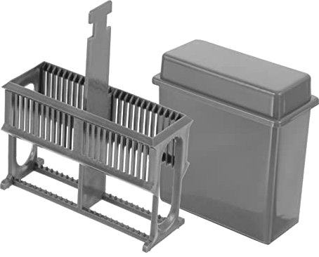 SOESFOUFU Mikroskop Objektträgerhalter Kunststoff Mit 24 Steckplätzen Mehrschichtiges Trockenbrett Belüftet Für Laborproben Stabil Und Wackelfrei Graues Trockengestell Für Laboreinsatz