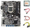 zhiyaoshin Placa Base para Mining B75 Eth 8XPCIE una USB + CPU + 6 una Cable Dual de 8 + Cable SATA + Cable de Interruptor Placa Base LGA1155 B75