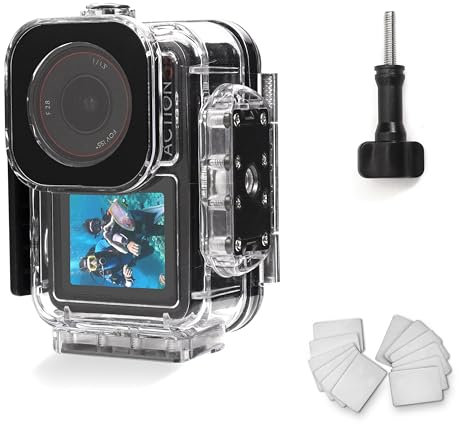 FitStill Custodia impermeabile subacquea 196FT/60M con interfaccia magnetica a sgancio rapido, compatibile con DJI Osmo Action 5 Pro/Action 4/Action 3, protezione Immersione Action 5 Pro Custodia