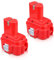 PERSEVER 2er-Pack 9,6 V 4800 mAh Akku-Ersatz für Makita 9,6 V Akku PA09 9120 9122 9134 9100 9100A 9101A 9102 6207D 192595-8 192596-6 192638-6 193977-7 638344-4-2 (NiMH)
