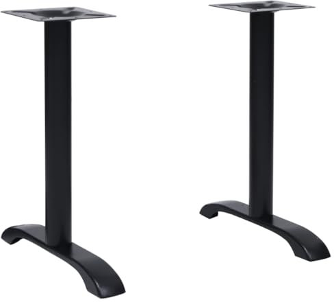 WKIEQACO Lot de 2 pieds de table de bistrot en fonte Noir 61 x 8 x 72 cm