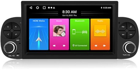 Android 14 Autoradio 2 Din per Fiat Panda 2013-2020 7 Pollici Touchscreen Radio Auto con Comandi al volante Car Play senza fili Telecamera Posteriore Navigazione GPS Bluetooth(H2 4G+64G)