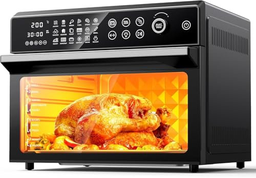 10L Air Fryer Oven, 10 in 1 Presets Dual-Cook Function Air Fryer, 360°Hot Air Circulation Technology/Digital Knob/LED Touch Panel/Timer & Temperature Control, Oil-Less Cooking, 7 Accessories, 1800W