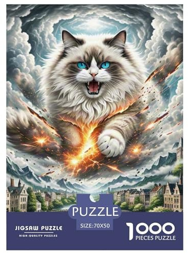 Ragdoll Puzzle 1000 Teile – Entspannendes Puzzle Erwachsene & Jugendliche, Konzentrationstraining, Heimdeko Poster – 70x50cm/1000pcs