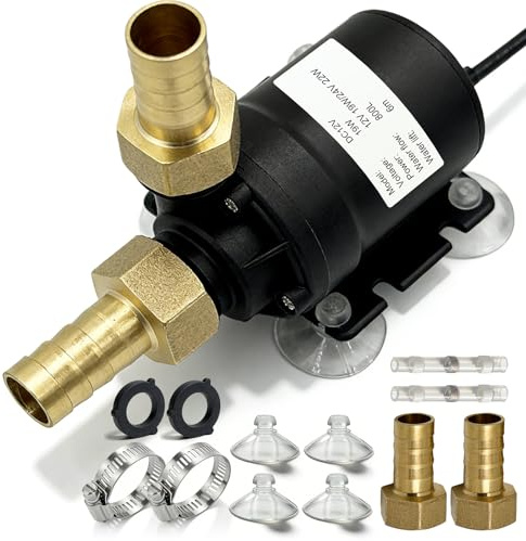 Pompe à Eau Submersible Brushless DC 12V 800L/H 19W Pompe Immergée Ultra Silencieuse 5M avec Noyau en Céramique pour Aquarium Fontaine Piscine Étang Système de Circulation d’Eau