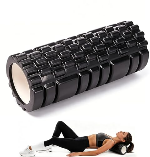 Foam Roller, Fazienrolle Rücken Wirbelsäule – Massagerolle (30 * 10cm) | 3D Texturmassage, Zur Muskelverspannungen Lindern, Funktionales Training, Foam Roller für Beine, Regeneration, Fitness