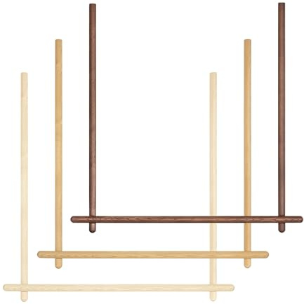 Natural Goods Berlin 1x ASKA Kleiderstange Holz - Eiche Kleiderstange Für Decke - Garderobe Holz Garderobe Stange - Clothes Rail - Jackenhalter Decke - Jacken Aufhänger - Deckenkleiderstange 90x60cm