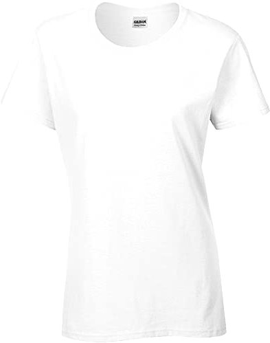 Gildan Ladies/Womens Heavy Cotton Missy Fit Short Sleeve T-Shirt (XL) (White)