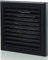 Blauberg 125 mm Plastic Louvred Wall Vent Grille 5 Inch Black Ceiling Extractor Fan Bathroom Cover with Flyscreen for Internal Or External Use Tumble Dryer Ventilation House Fans Hydroponics