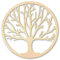 Feng Shui Lebensbaum Holzbild Baum des Lebens Wandbild moderne Natur Deko Bilder Wohnzimmer Pappelfurnier Holz ø 60cm