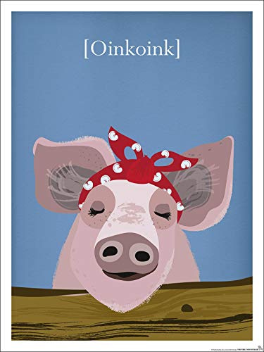 Close Up Kinderzimmer Poster Schwein Bauernhof (30cm x 40cm)