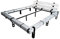 CHYRKA® Massivholzbett Balkenbett Bett Doppelbett Massivholz LEMBERG Loft Vintage Industrie Rustikal Design Handmade Holz Metall (Weiss, 90 x 200 cm)