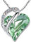Leafael Collana Donna Infinito Amore Cuore Argento, Pietra di Nascita con Cristalli Curativi, Senza Allergie, Gioielli Regalo Donna, Ciondoli per Collane con Scatola Regalo Inclusa
