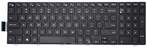 Clavier de Remplacement pour Dell Inspiron 15 3000/15 5000/17-5000/5547/3542, Clavier Multifonction, 101 Touches Complètes, Noir