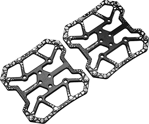 Wakects 1 Paar Aluminium Breites Plattformpedal für Mountain Bike selbstsichernde Klickpedal Plattform Adapter ​für SPD und KEO-Rennradsystem Mountainbike-System(Schwarz)