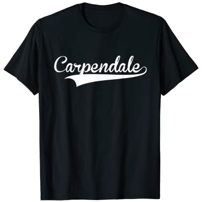 CARPENDALE Baseball Vintage Retro Schriftart T-Shirt