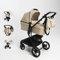 Kinderwagen 2 in 1 komplettset, LOVY Speedy (Beige Lion). Der Komplettset erhaltet: Babywanne, Babyschale für das Auto, Sportsitz, Wickeltasche, Regenschutz und ein Moskitonetz.