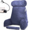 Homie Reading Pillow with Reading Light and Wrist Support, Has Arm Rests, and Back Support for Bed Rest, Lounging, Reading, Working on Laptop, Watching TV (Large, Blue)