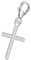 Goldene Hufeisen Kreuz Karabiner Charm Anhänger für Bettelarmband aus 925 Sterling Silber mit Zirkonia