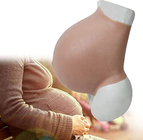 Real Feel Doux Silicone Faux Ventre 3-10 Mois,Ventre Artificiel Bump Ventre De Femme Enceinte,Faux Ventre De Femme Enceinte Élastique Pour Accessoires De Photographie De Performance,8-9months