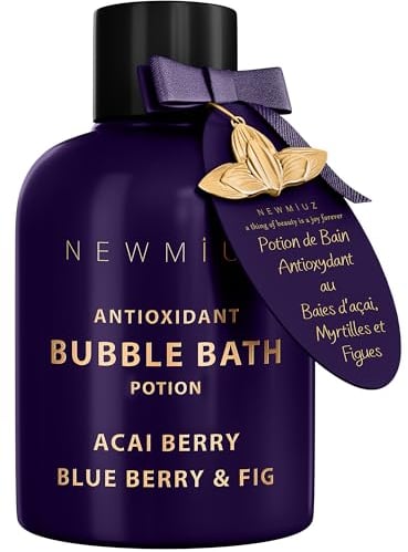 Antioxidant Bubble Bath - Luxury Long Lasting Bubble Bath - SweetAcai Berry Blueberry Fig Essential Oils Detox Hydrating Relaxing Stress Relief - Self Care Spa Gift for Women Birthday Gifts Christmas