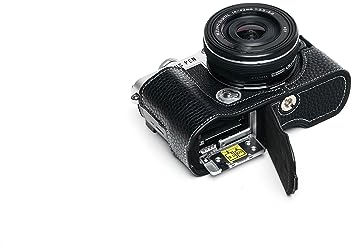 TP Original Kameratasche für Olympus PEN E-P7 EP7, handgefertigt, echtes Leder, Schwarz