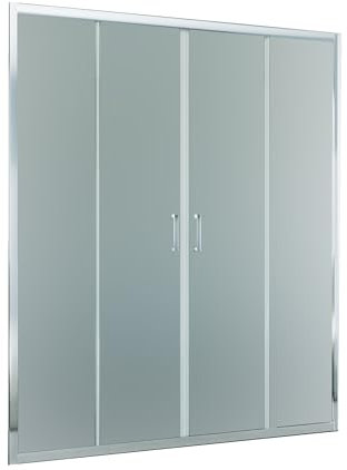 Porte de douche coulissante entrée centrale mate 6mm H195 AGATA - 170