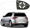 Spiegelglas Golf 7 Links Beheizbar, Spiegelglas Golf 7 Original mit Trägerplatte, Asphärisch Passend für golf 7 Spiegelglas