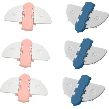 AOKWAWALIY Klebstoff 6St Sicherheitsschloss Fenstersicherung kindersicher Baby-Kind-Schrankschlösser kindersicherung schrank kreative Fenstersperre Schutzschloss drücken und Ziehen