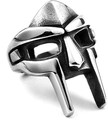 GleaMora Ins Stil Ring Titanstahl personalisierter Männer Ring Vintage Maske Ring Punk Hip Hop Ring Einfaches Licht Luxus Geburtstagsgeschenk