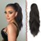 FESHFEN Gewellt Pferdeschwanz Haarteil mit Klammer, 50cm Pferdeschwanz Zopf Extensions Claw Clip in Wavy Ponytail Extension Synthetik Haarverlängerung für Frauen Damen Natürliches Schwarz