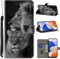TUOLISG Handyhülle für Samsung Galaxy S24 Ultra Hülle,PU Leder Flip Wallet Case Schutzhülle mit Kartenfächer und Standfunktion für Samsung Galaxy S24 Ultra -Löwe