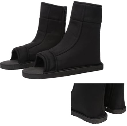 TYRHDJZQ Anime Cosplay Schwarze Schuhe Erwachsene Zubehör Schuhe Halloween Zubehör (EUR 38#)