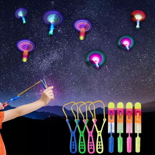 ZIYOUA 2024 LED-Licht-Nacht Hubschrauber Schleuder Spielzeug, 12 Stück Led Hubschrauber Fliegen Spielzeug, Party-Mitgebsel für Kinder, Mitgebsel Kindergeburtstag und Goodie Bag Stuffers(12 Stück)