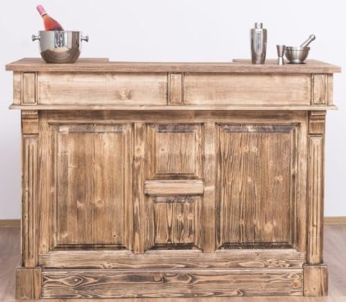 Casa Padrino Landhaus Stil Bar Theke Braun 180cm Massivholz Tresen