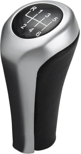 SHENYYDR Auto Schaltknäufe für BMW 5 Series E60 E61,Leder Schaltknauf,Manueller Automatik Schaltknauf Auto Zubehör