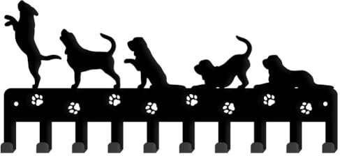 SUPERDANT Porte Clef Mural pour Chien Support en Métal pour Animaux Crochets pour Manteaux Porte Clé Mural Décoration pour la Maison Rangement pour Chapeaux Tissus Colliers