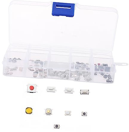 iplusmile 200pièces Kit Assortiment Boutons-poussoirs Tactiles Momentanés Pour Prototypage Électronique Sensibilité Élevée Pratique Pour Expériences Sur Breadboard