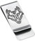 ChainsHouse Pince à Billets pour Homme en Acier Inoxydable Viking Nordique Boussole Runique/Loup Argent/Noir Largeur 22mm Bijou Cadeau Portefeuille Clips Noël Anniversaire Fête des Pères Mari
