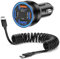Caricabatterie Auto USB C, 65W 4-Porte QC3.0 & PD30W Adattatore Accendisigari USB Auto Presa Accendisigari 12v Con cavo a Spirale da Tipo C per iPhone 16 15 14 13 Pro Max Samsung S24 Tablet(C-C Cable)