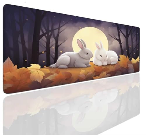 Autumn Gaming Mouse Mat pad Extra large XXL 1200x600x4mm Keyboard Mat Desk Cover Mat Pad Soft mouse pads, Mousepad with Anti-Slip Base, Mousemat Washable Large Mouse Mats for Desk, PC, Laptop S-60